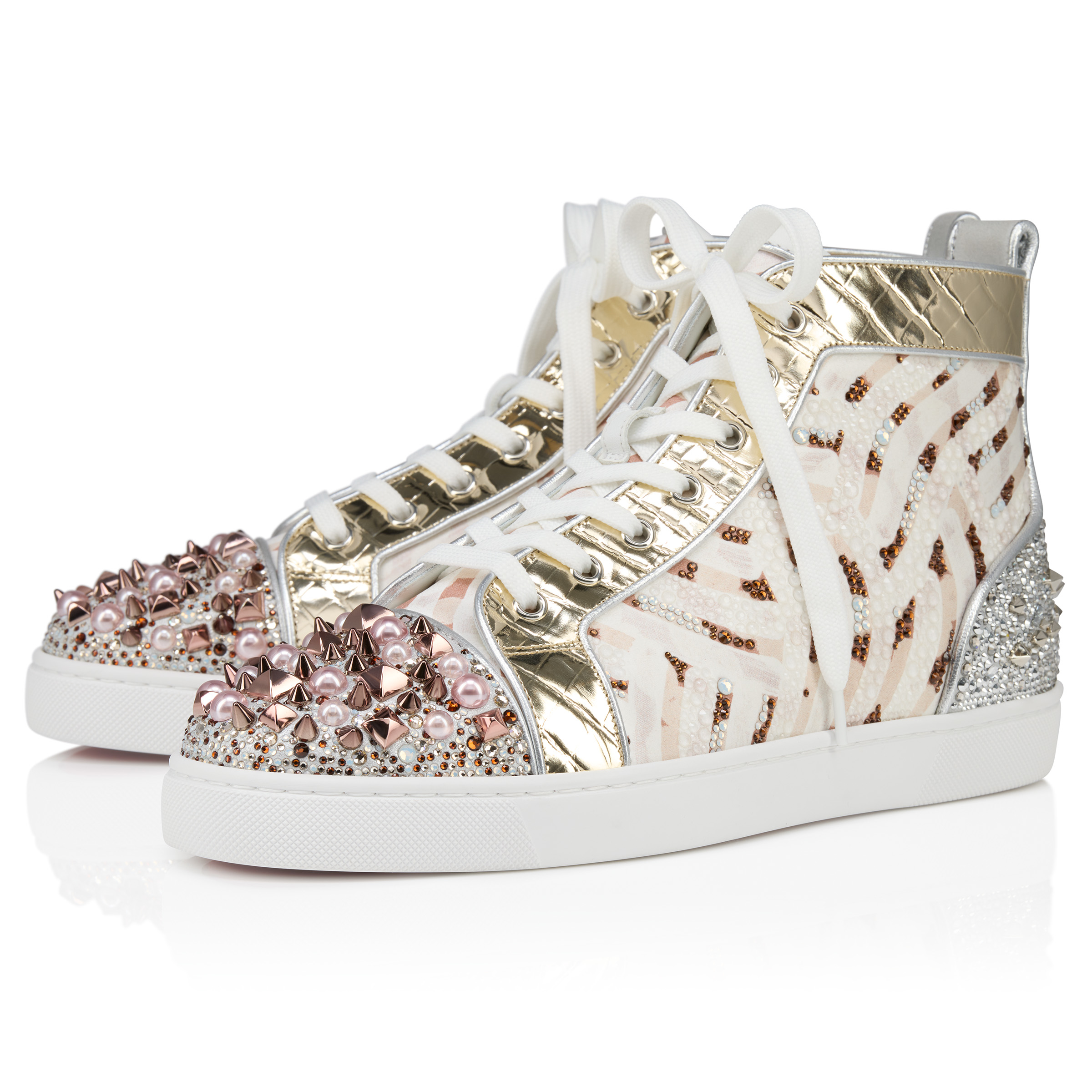 【新品】ル ジャルダン ディッシュ 12 CM ハイカットスニーカー - スエード - ベージュ - メンズ