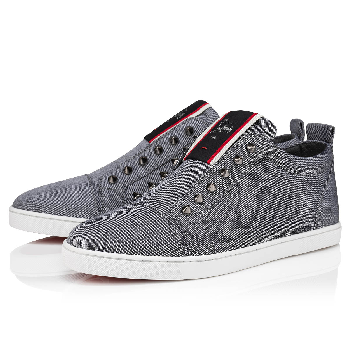 F.A.V Fique A Vontade - スリッポン - ファブリック - グレー - メンズ - Christian Louboutin