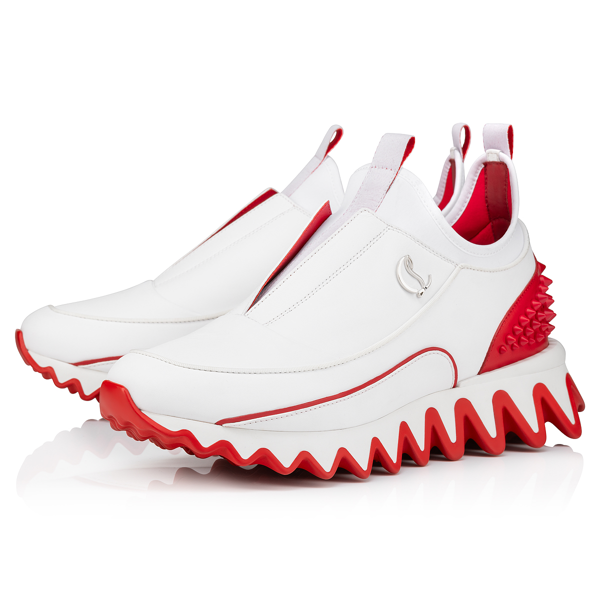 Sharkyloub SP Spikes ホワイト カーフレザー - Shoes - Men - Christian Louboutin