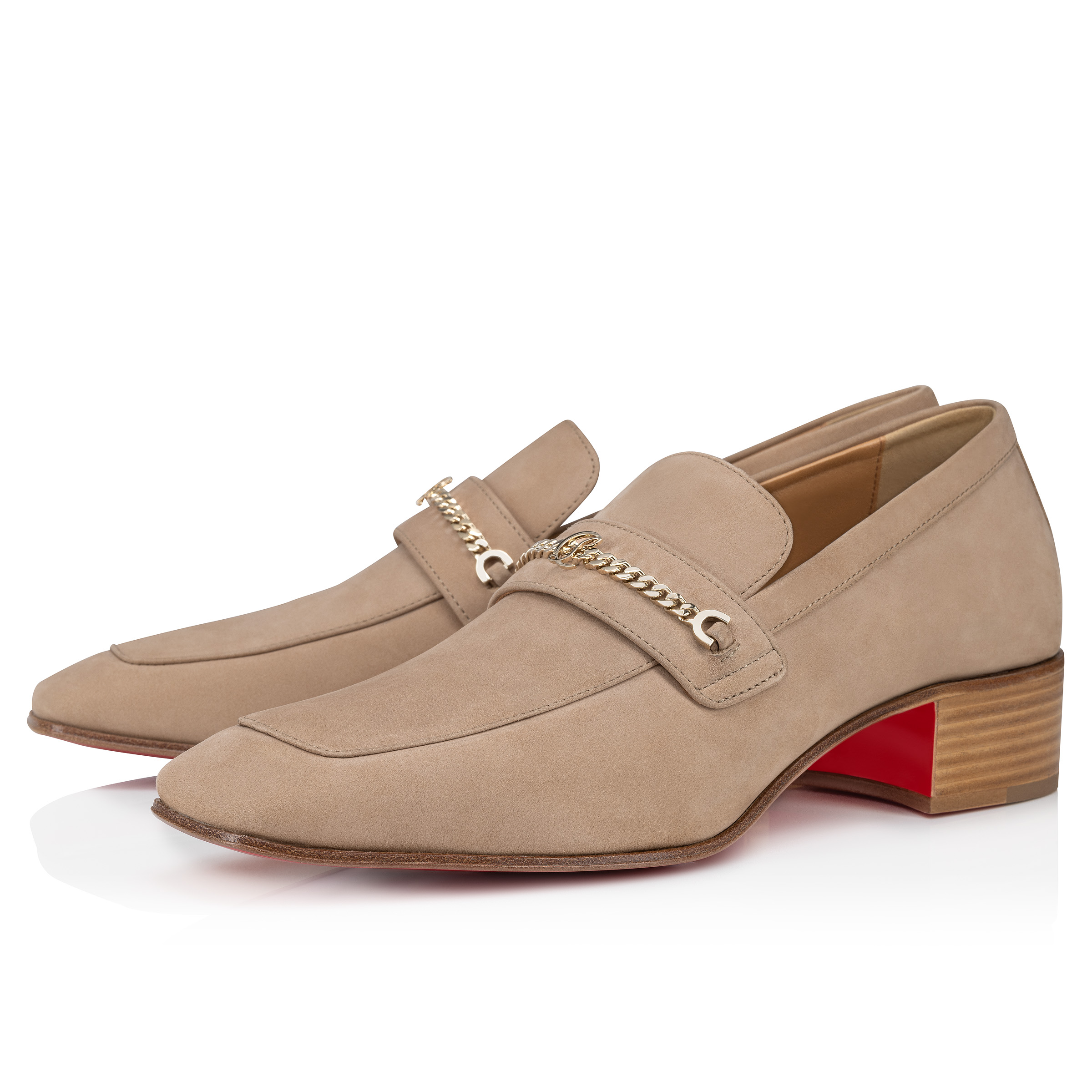 MJ Moc man - 40 mm ローファー - カーフレザー - ベージュ - メンズ - Christian Louboutin