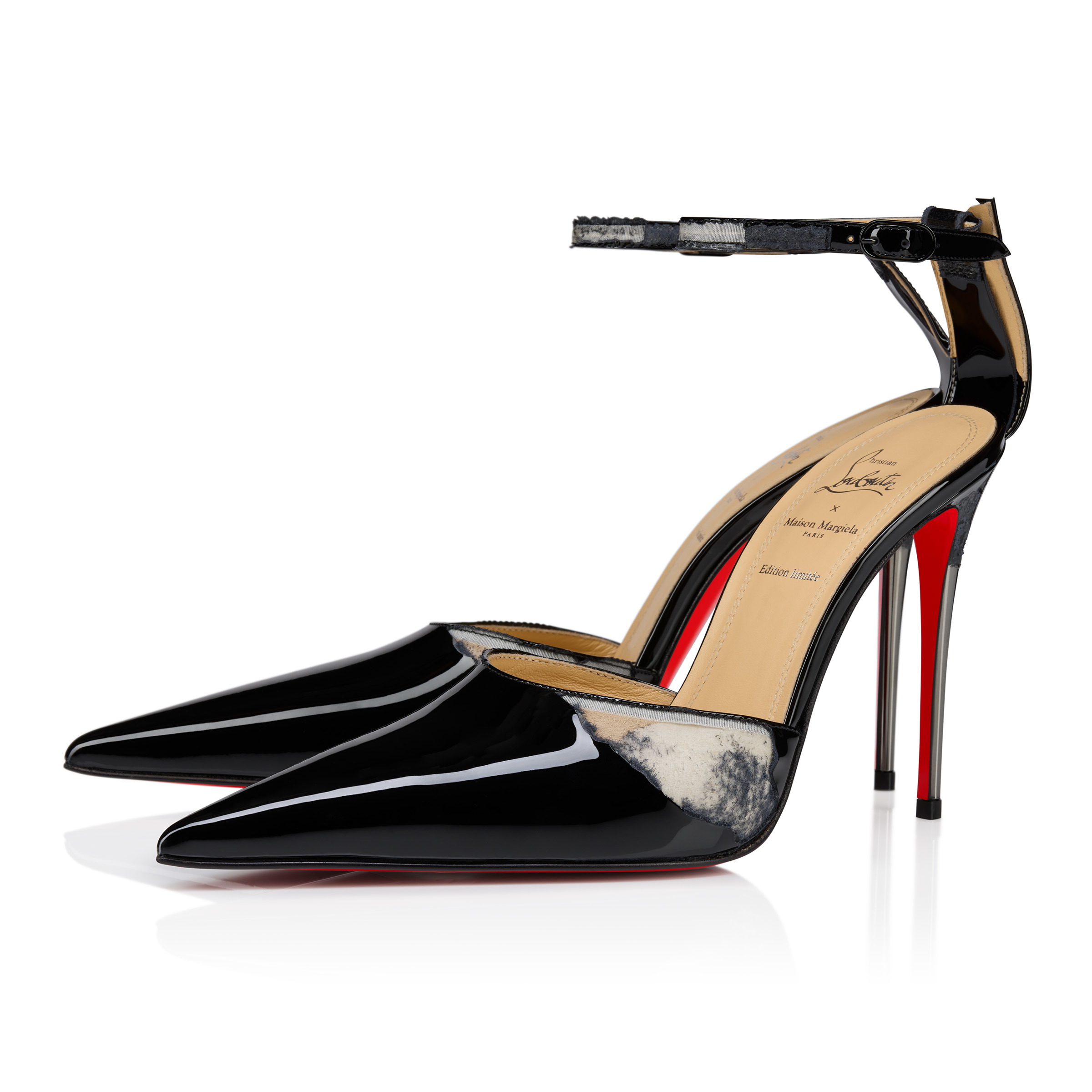 最新入荷 Bilougiela パテントレザー - ストラップパンプス mm 100 - 25 ハイヒール/パンプス