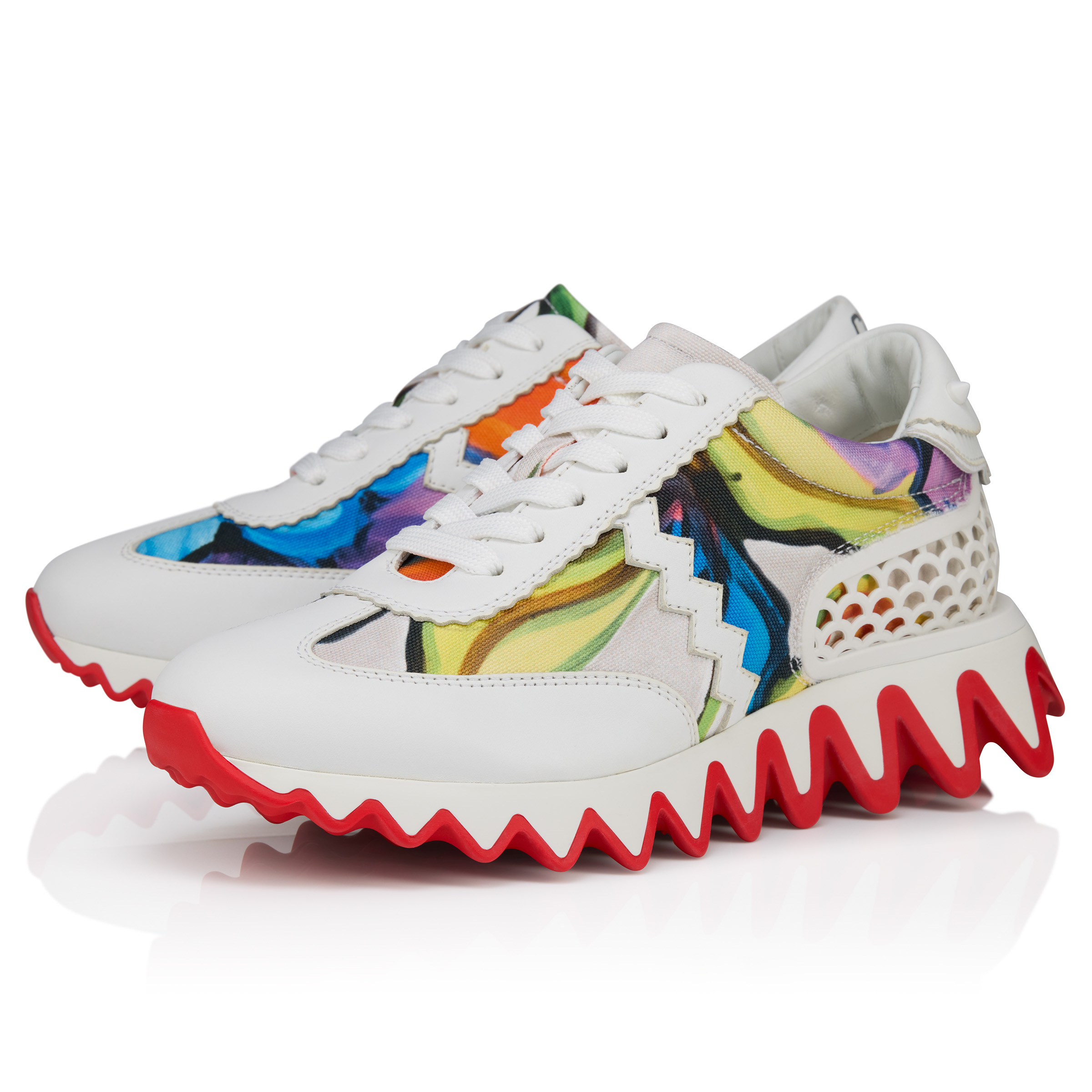 ◆極美品◆ クリスチャンルブタン パテントレザーアートグラフィック スニーカー Greggo ブラック パテントレザー - Shoes - Men - Christian