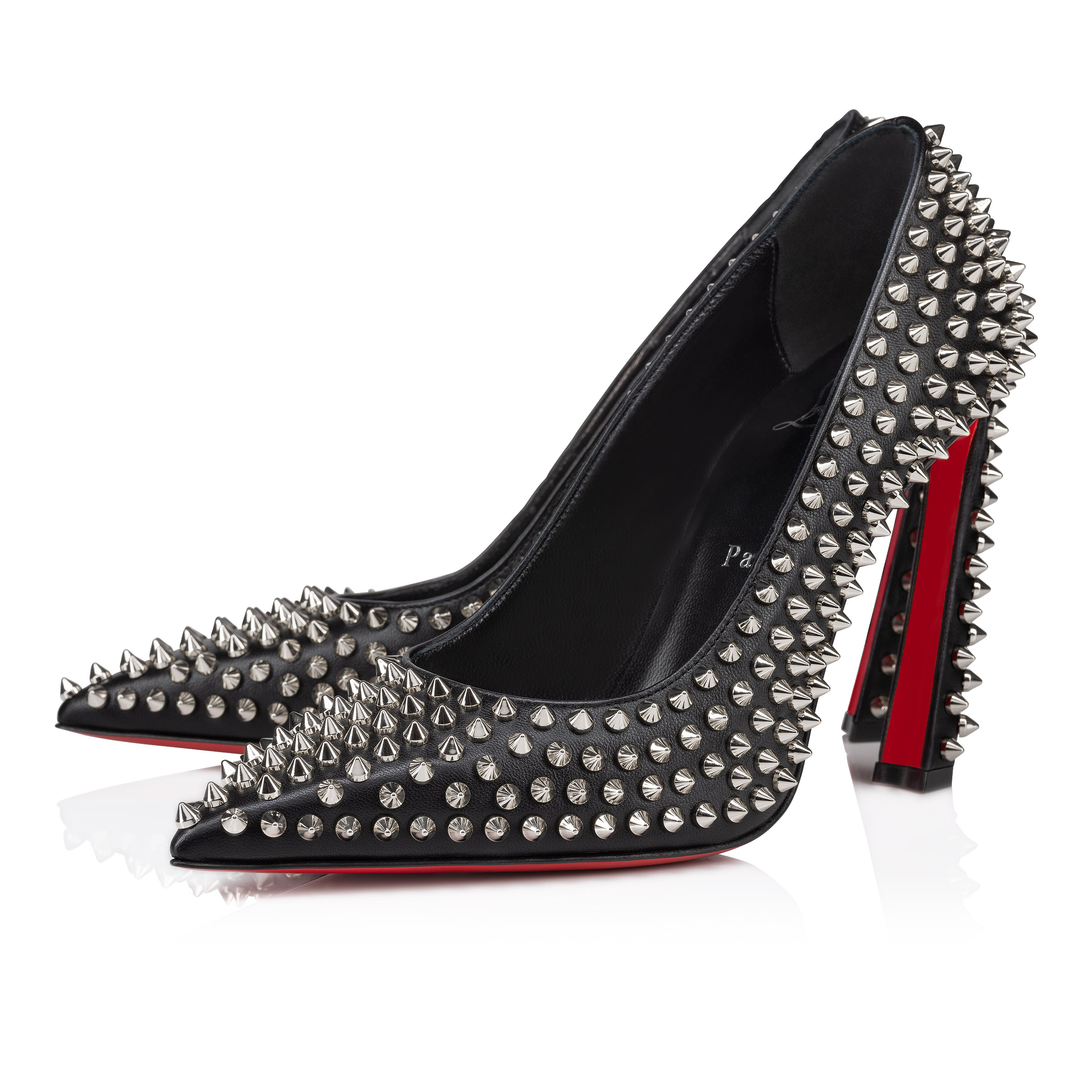 Condora Spikes - 100 mm パンプス - ナッパレザー - ブラック - ウィメンズ - Christian Louboutin