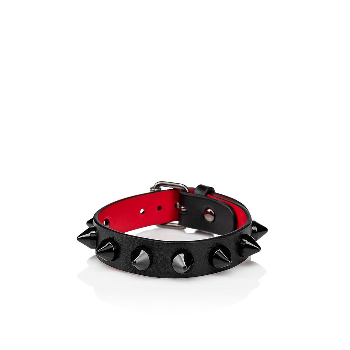 通販サイト一覧 ブレスレット Louboutin Christian - ブラック - カーフレザー - アクセサリー