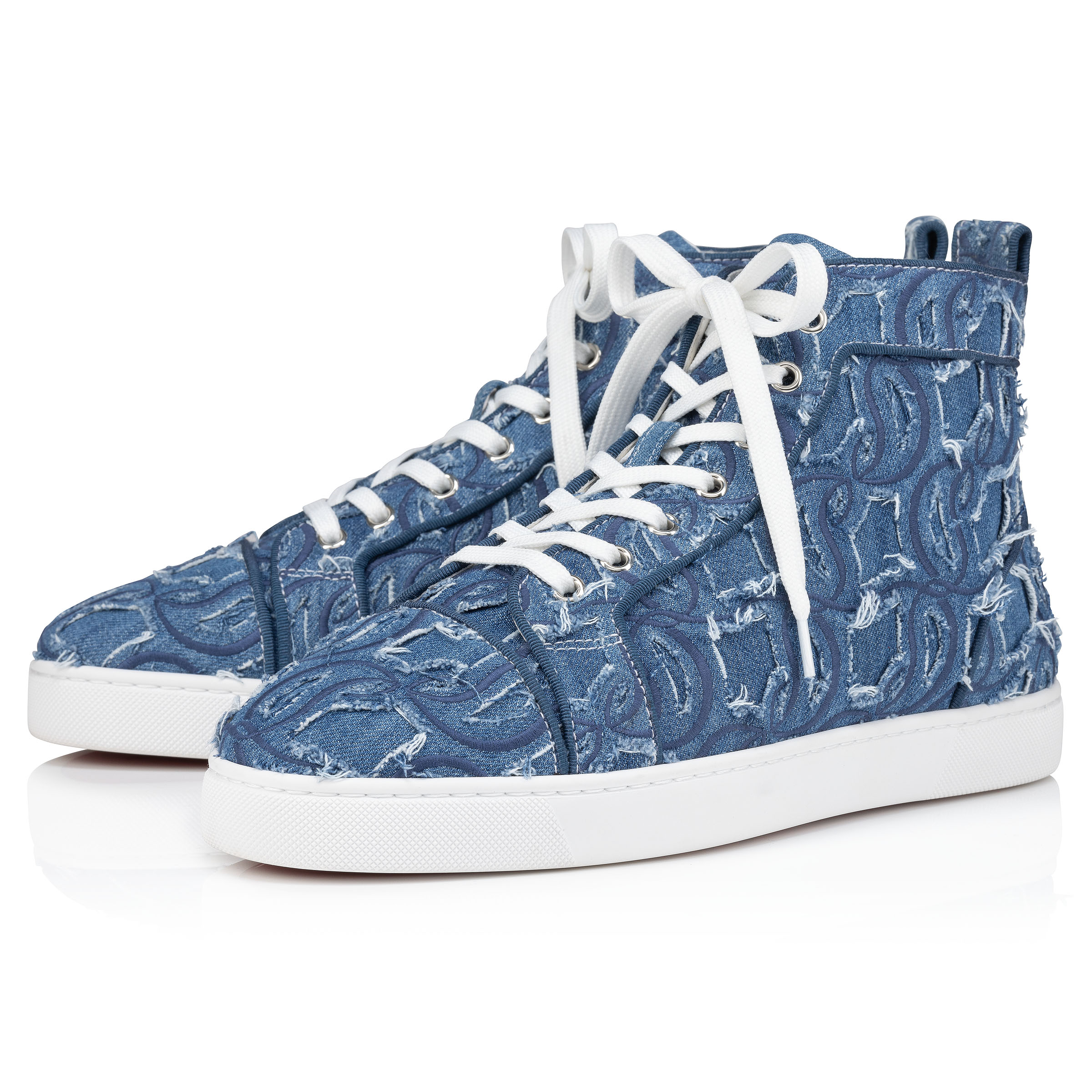 Louis ブルー コットン - Shoes - Men - Christian Louboutin