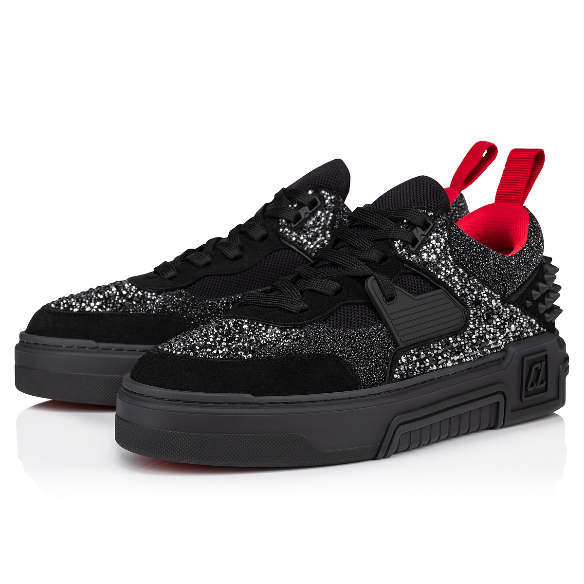 Astroloubi Strass ブラック ヴーベロア（スエード） - Shoes - Men - Christian Louboutin